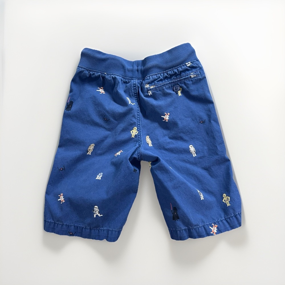 GAP Star Wars Shorts Blue Chewy C-3PO R2-D2 Boys Sz M